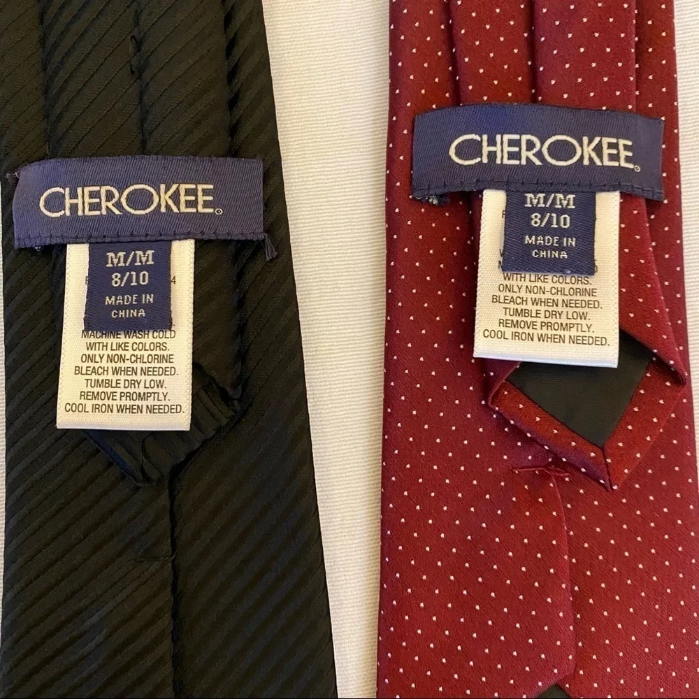 Lot of 2 Boys CHEROKEE Ties Size M(8/10)
